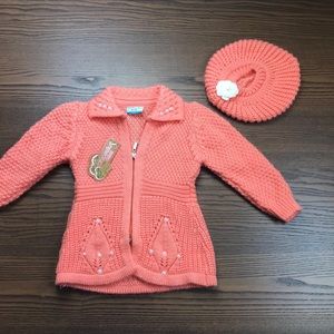 2 Piece Girls Sweater and Hat!